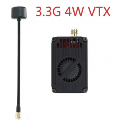 Відеопередавач RushFPV 3.3G 4W VTX — 4000 мВт, 16 каналів, IRC Tramp