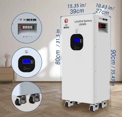 Акумулятор LiFePO4 SJY 51.2V 314Ah (16 кВт·год) — BMS JBD 200A, Wi-Fi, 10 000+ циклів
