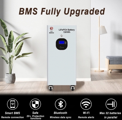 Акумулятор LiFePO4 SJY 51.2V 314Ah (16 кВт·год) — BMS JBD 200A, Wi-Fi, 10 000+ циклів