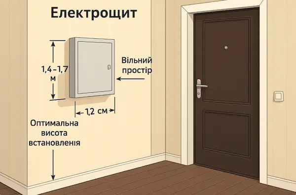 Правильне розміщення електрощитка у квартирі 2025