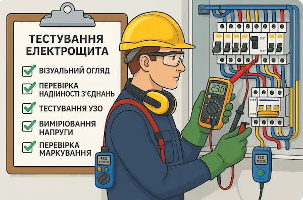 Чек-лист перевірки електрощитка після збірки