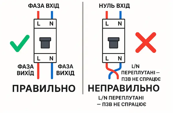 Правильне підключення УЗО та автоматів у квартирному щитку