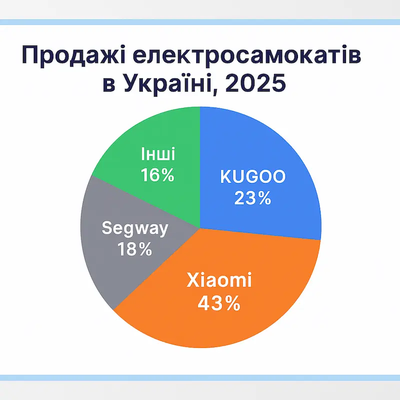 Статистика продажів електросамокатів в Україні 2025