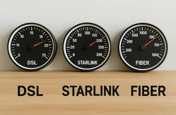 Порівняння швидкості Starlink з іншими провайдерами